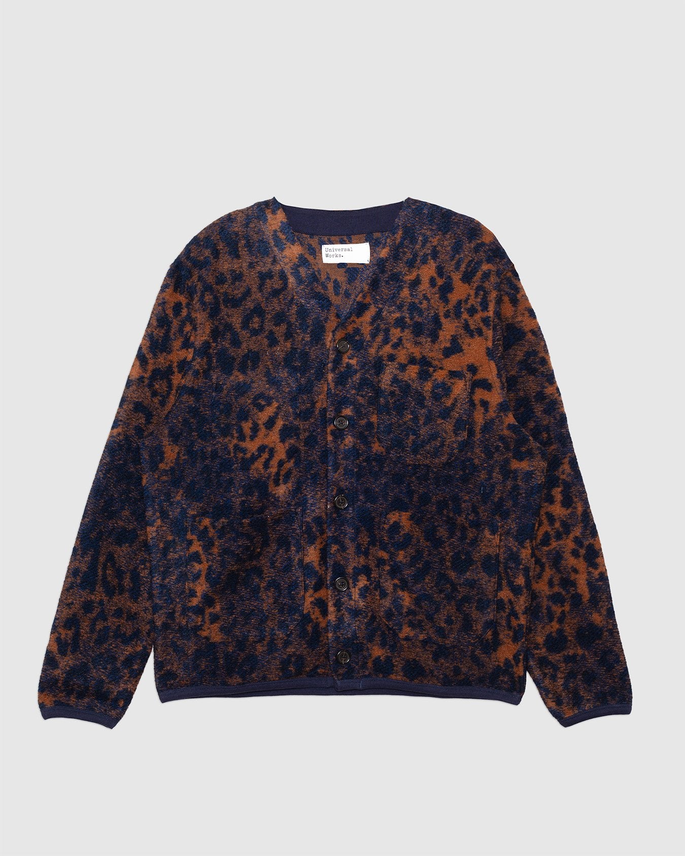 Cardigan Dark Navy/Brown Night Leopard – Uncle Otis Clothing