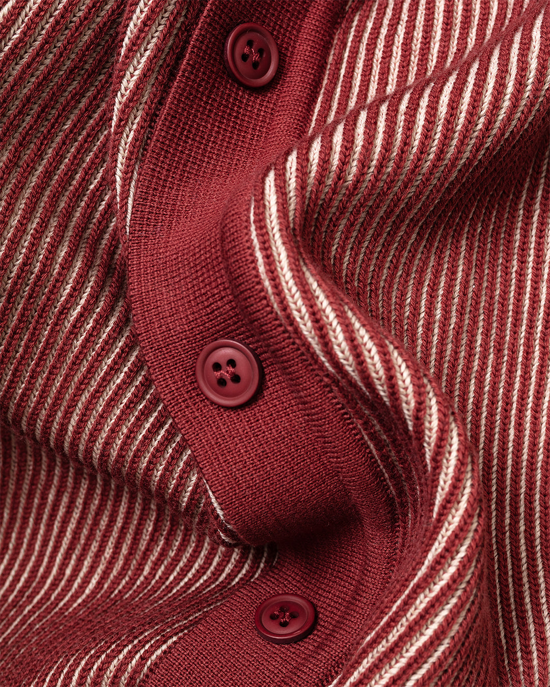 Velzy Knitted Shirt - Helio Stripe Red/Sand Red/Sand