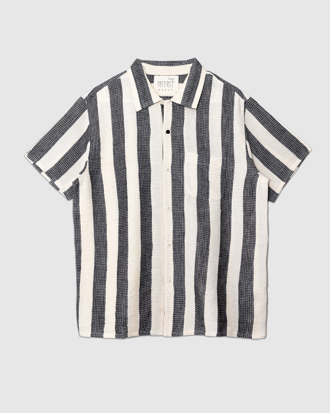 Chintan Shirt Stripe HANDWOVEN04 Black Black