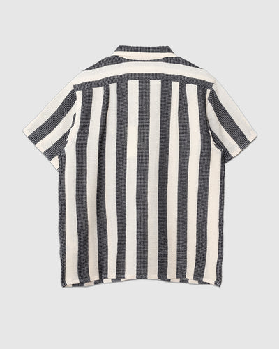 Chintan Shirt Stripe HANDWOVEN04 Black Black