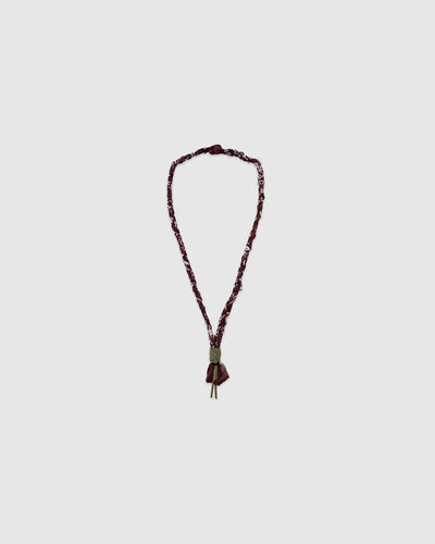 #12 Braided Necklace Brown/Military Green Leather