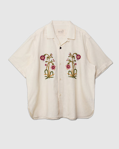 Ronen Shirt Embroidery EMB01N Natural Natural