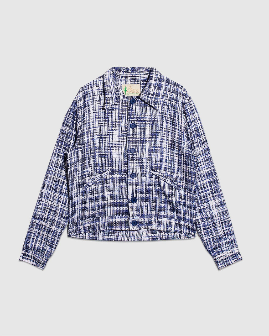 Azzuro Tweed Blouson - Navy