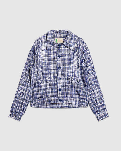 Azzuro Tweed Blouson - Navy