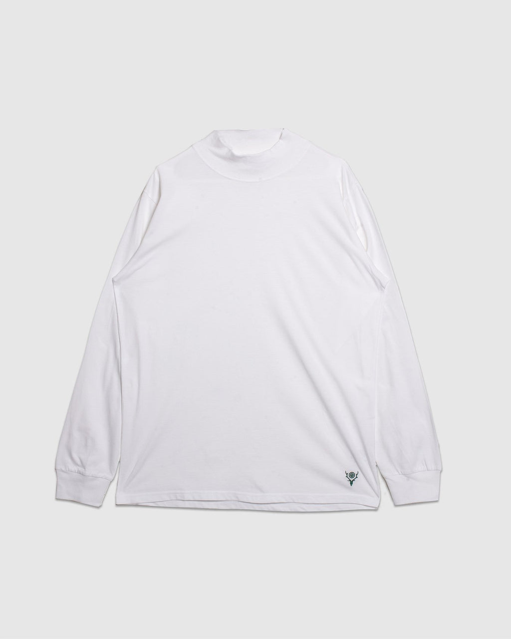 Cordura Jersey L/S Mock Neck Tee - White