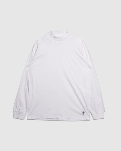 Cordura Jersey L/S Mock Neck Tee - White