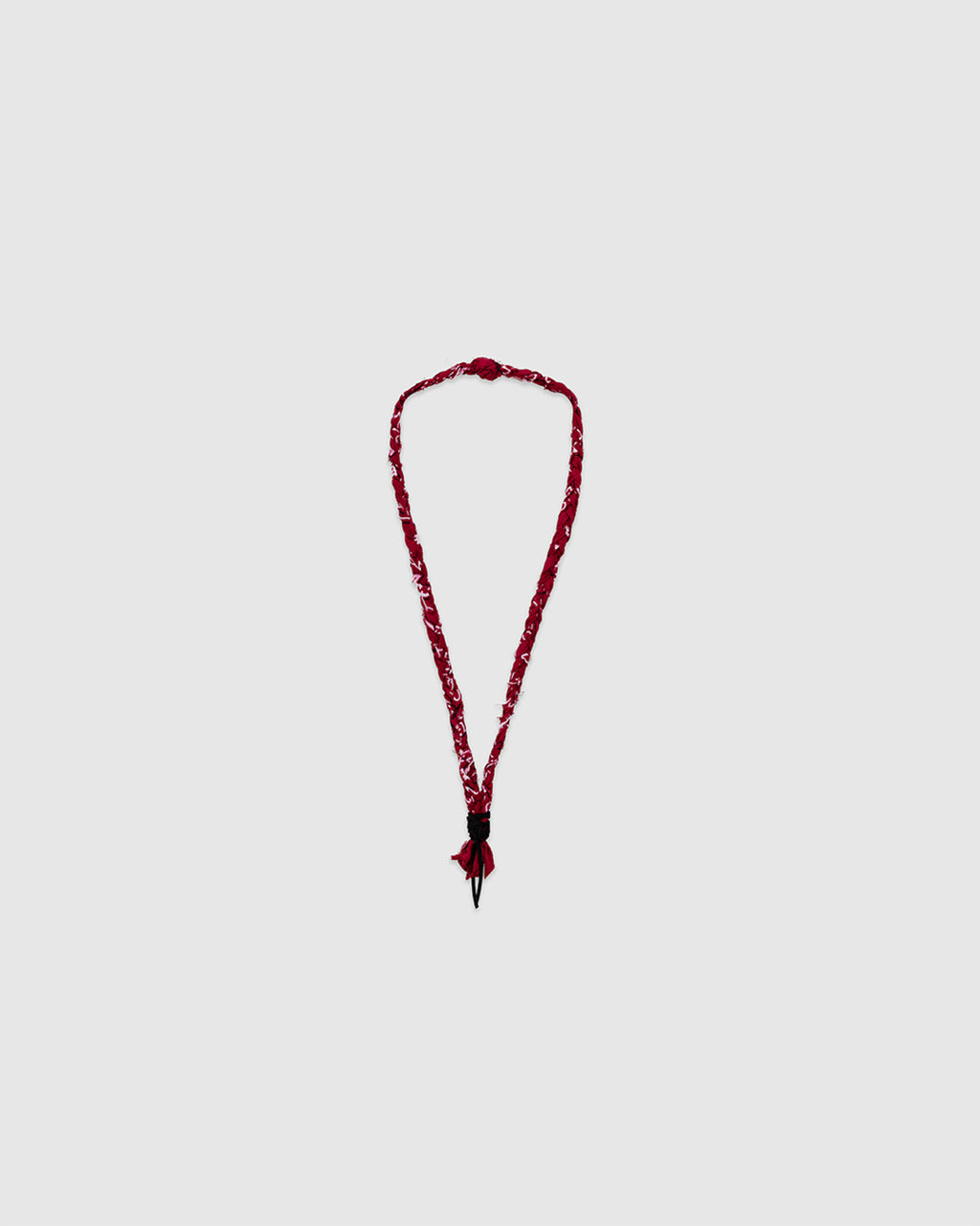 #18 Braided Necklace Bordeaux/Black Leather