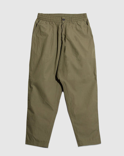Pleated Track Pant Recycled Poly Tech - Olive