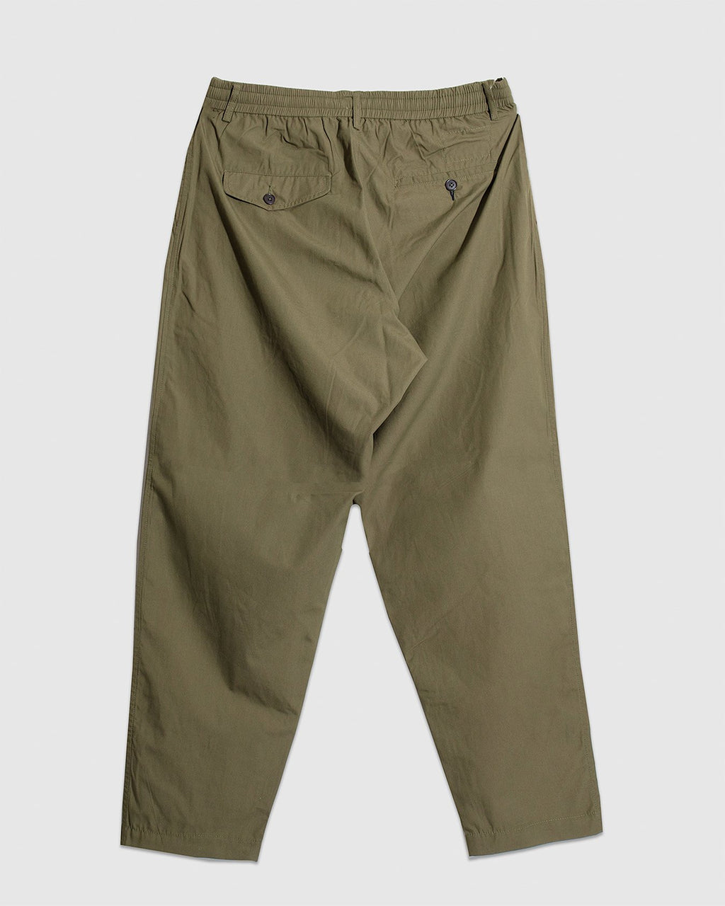Pleated Track Pant Recycled Poly Tech - Olive