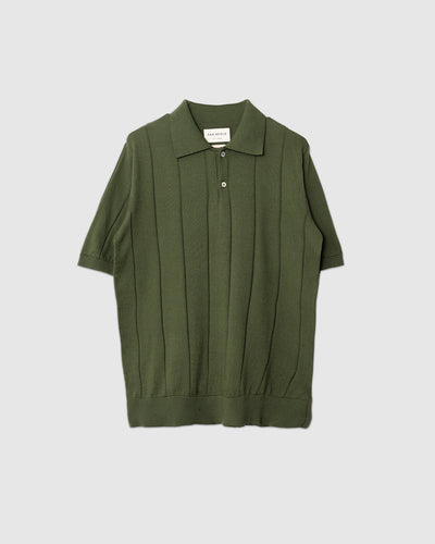 Jacobs Knitted Polo Green Green