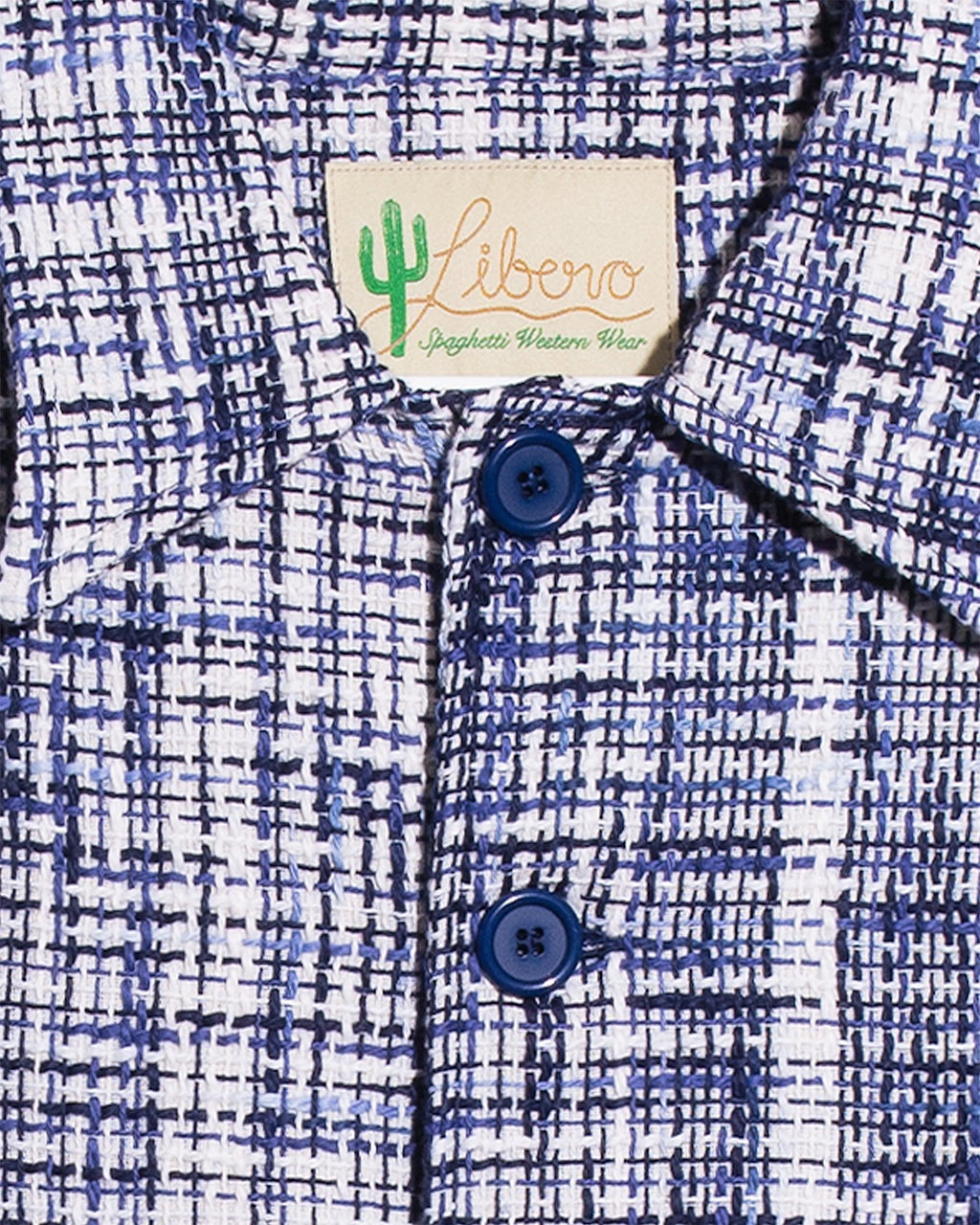 Azzuro Tweed Blouson - Navy