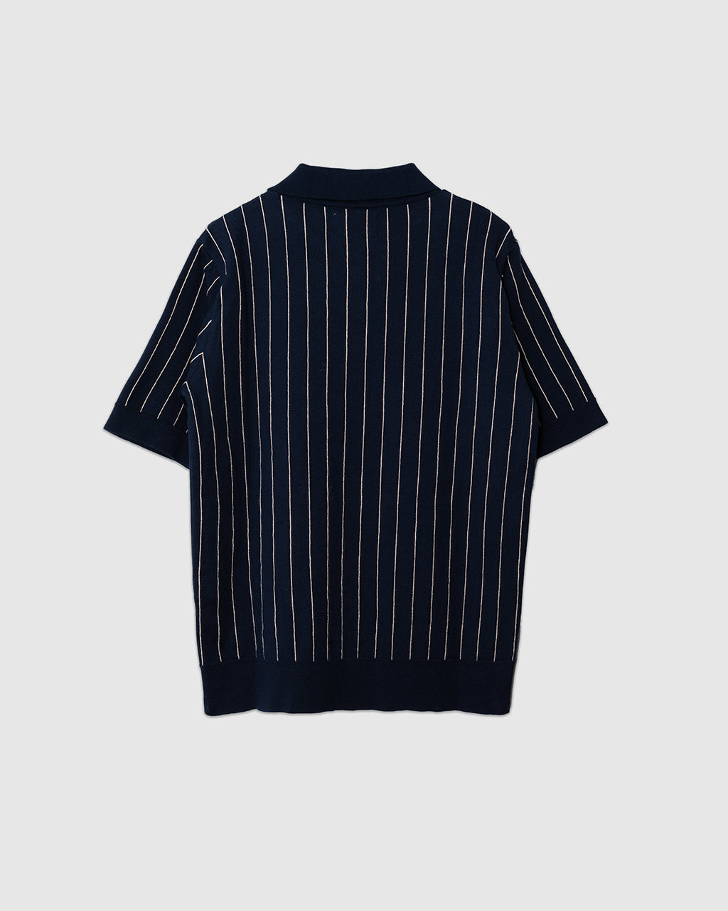 Benny Knitted Polo - Pinstripe Navy/Sand Navy/Sand