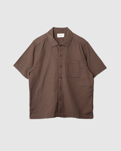 Busey Shirt - Textured Brown Brown