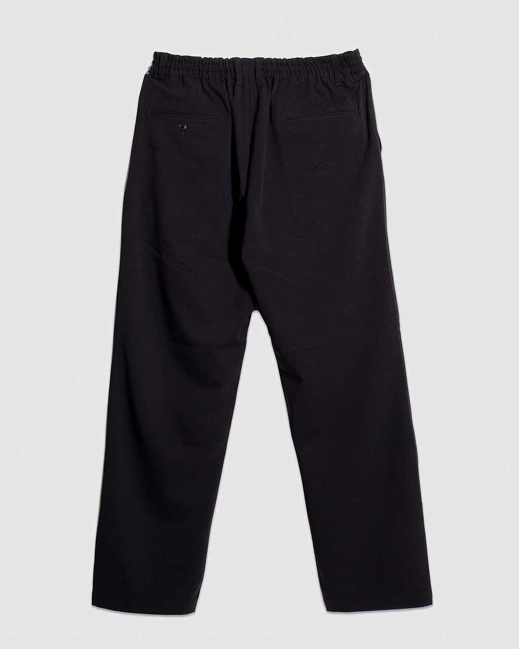Twill Tapered Loose Fit Pants - Black