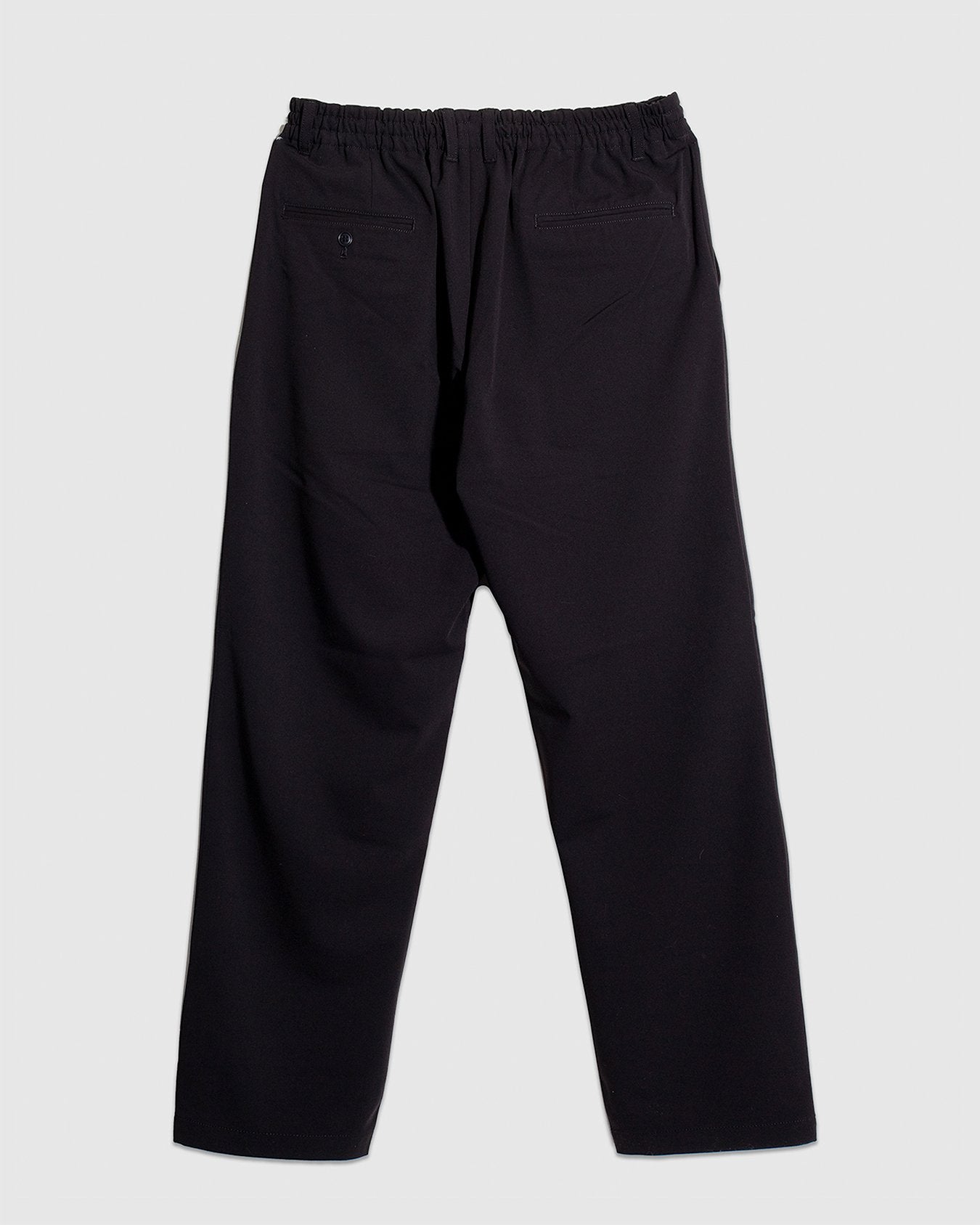 Twill Tapered Loose Fit Pants - Black