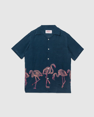 Flamingo Camp Shirt - Navy