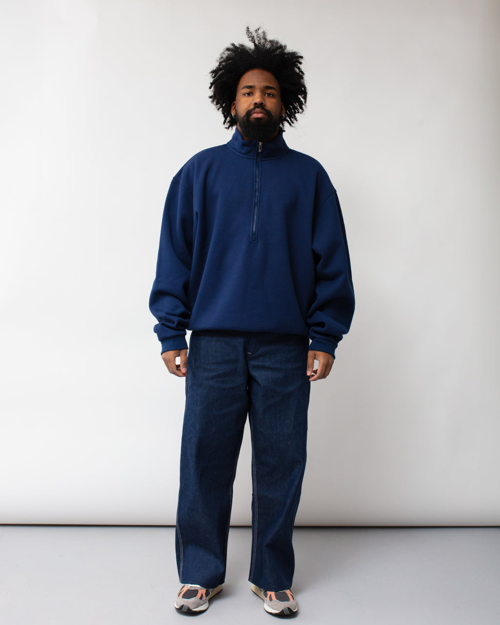 Men's TNF Red Box Half Zip Summit Navy