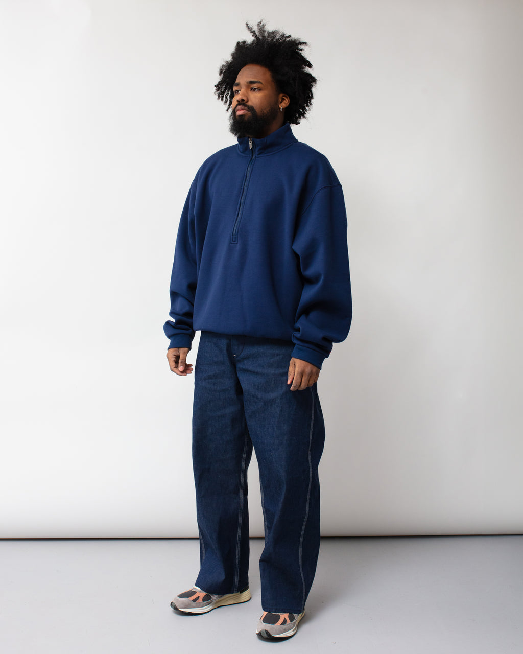 Men's TNF Red Box Half Zip Summit Navy