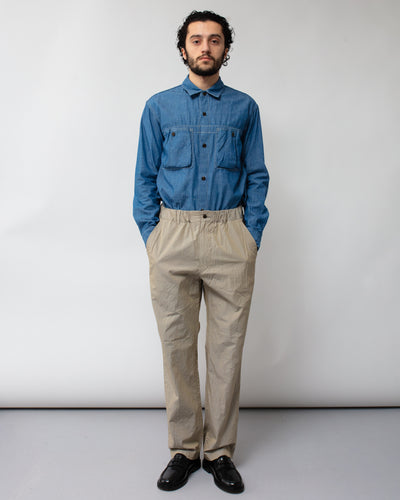 Crinkle Typewriter Tapered Easy Pant Gray