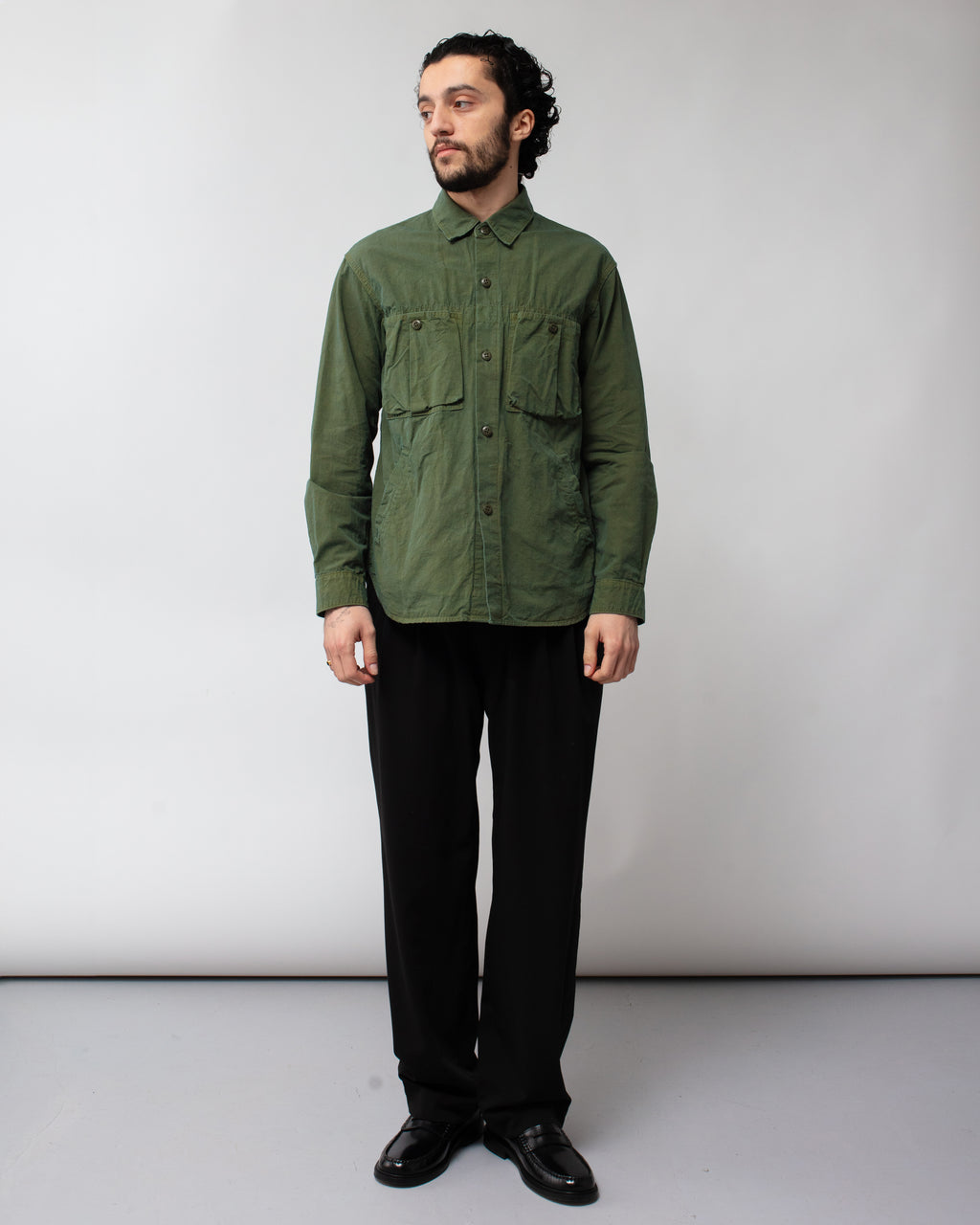 High Density Work Shirt Jacket Olive