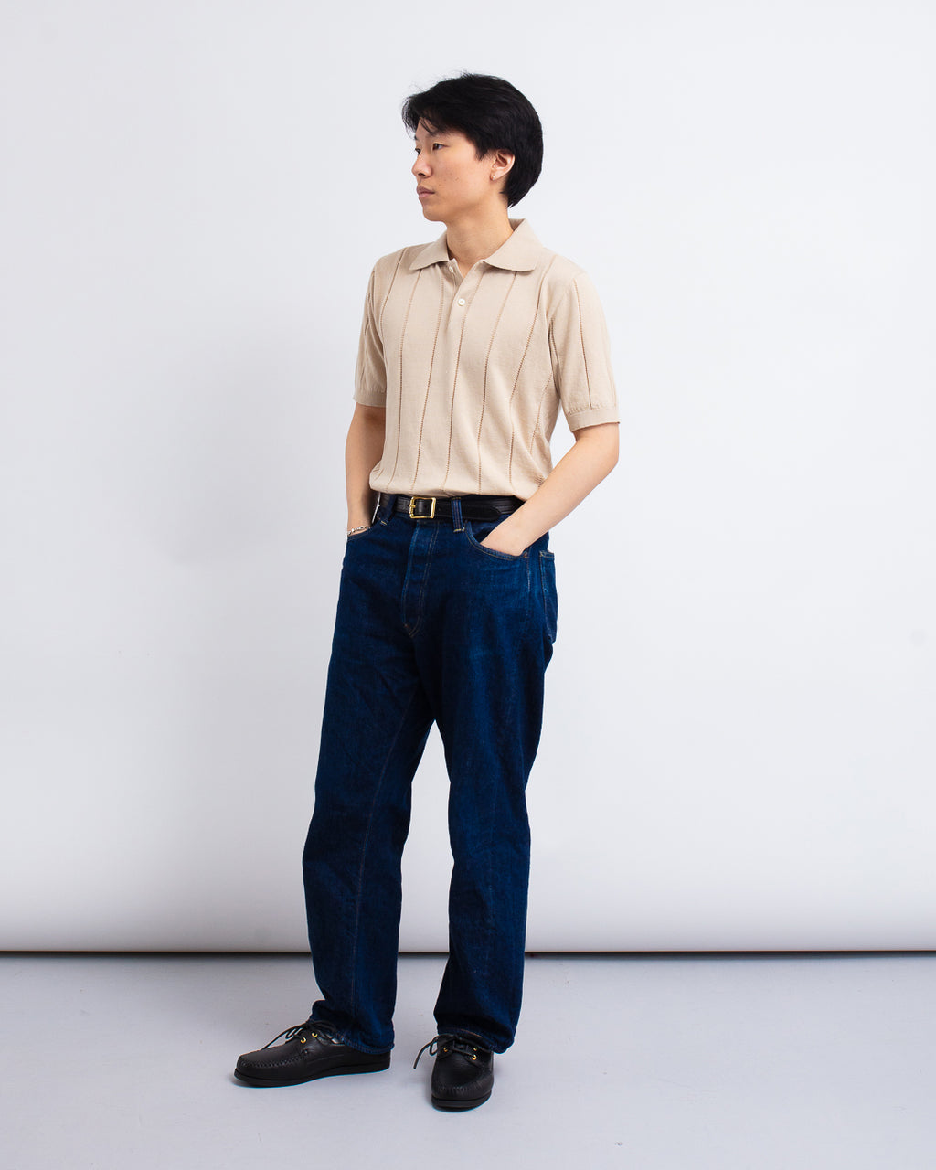 Jacobs Knitted Polo Sand Sand