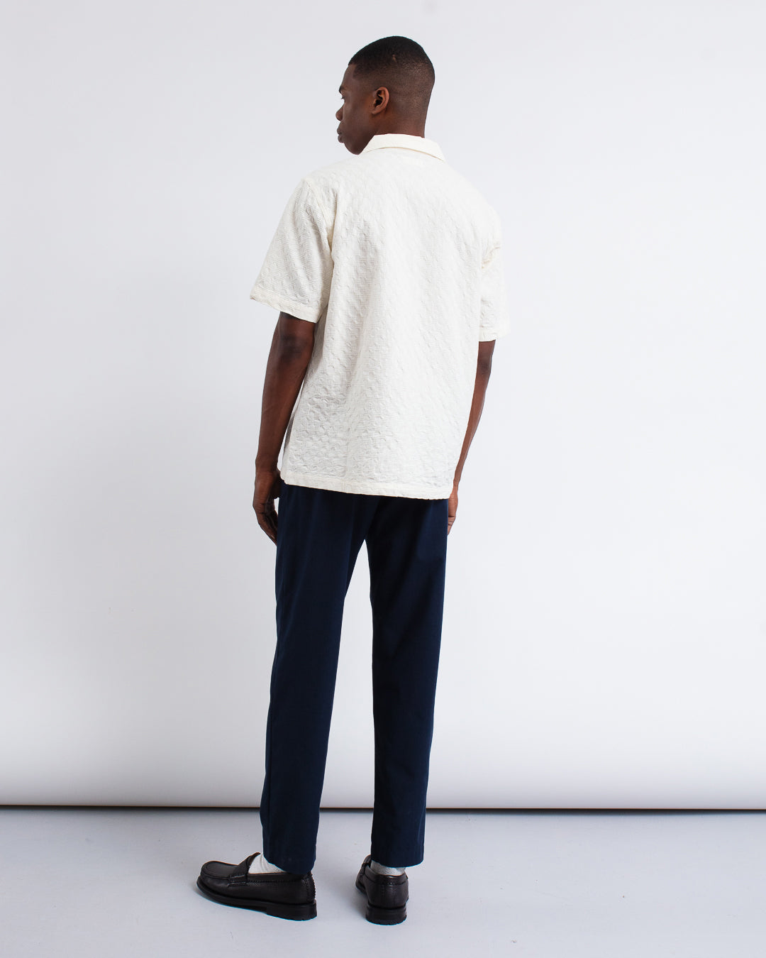 Road Shirt Dot Waffle Ecru