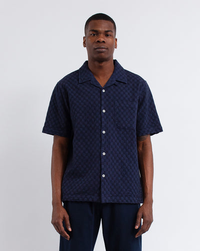 Road Shirt Dot Waffle Navy