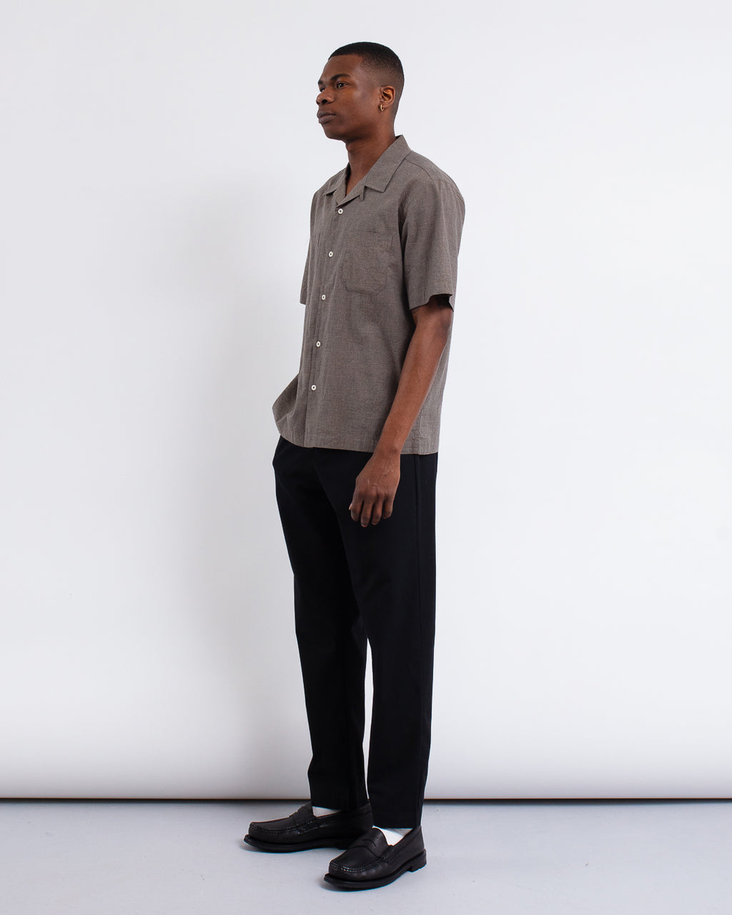 Sal Road Shirt Fine Organic Cotton Brown