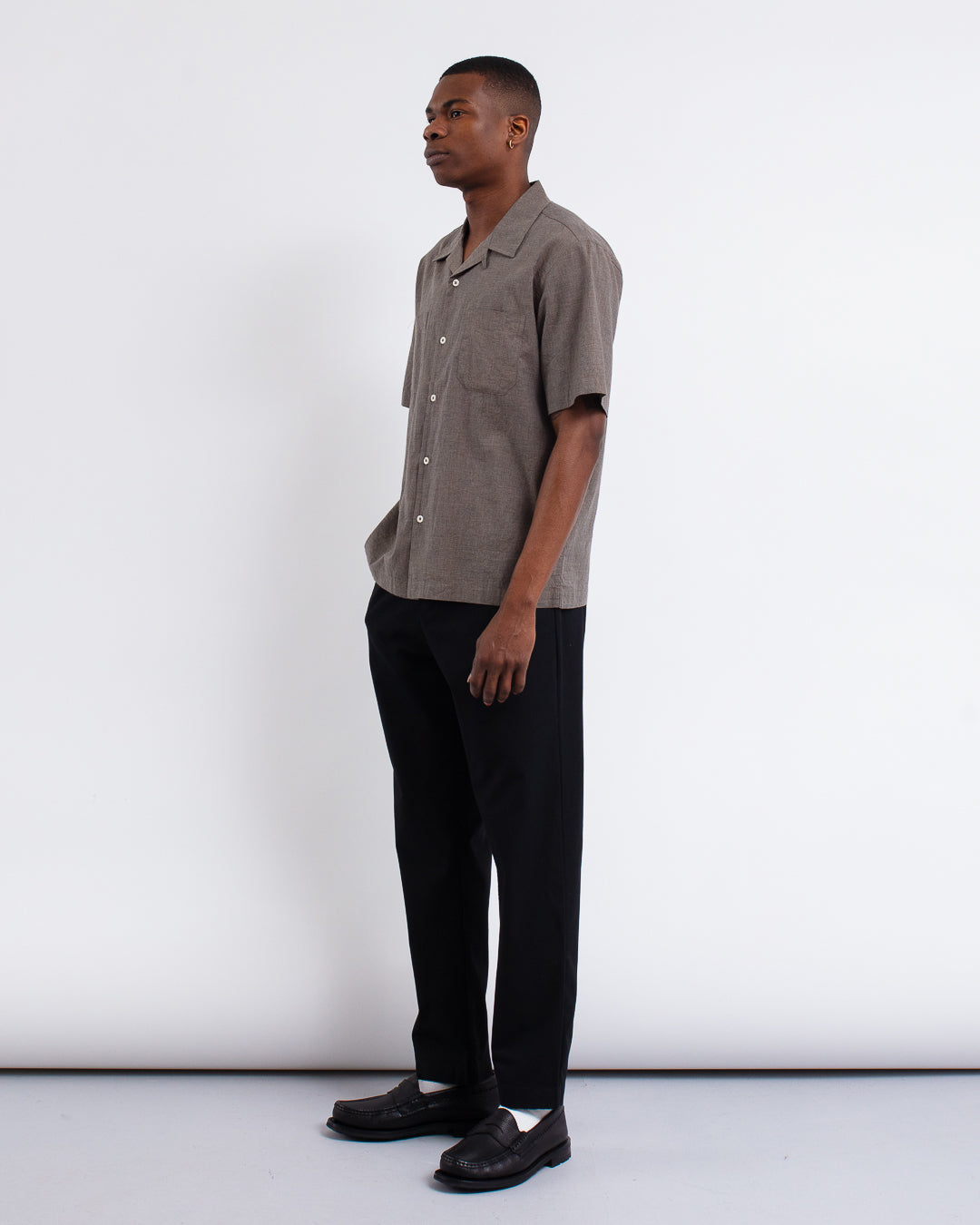 Sal Road Shirt Fine Organic Cotton Brown
