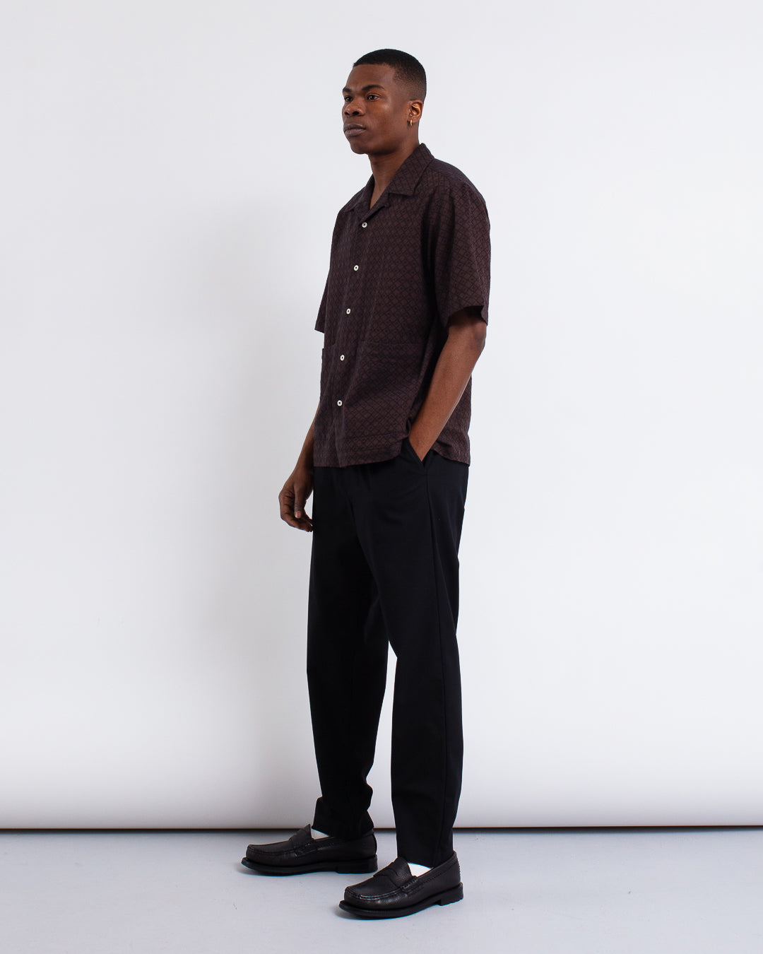 Deck Shirt Diamond Dobby Brown