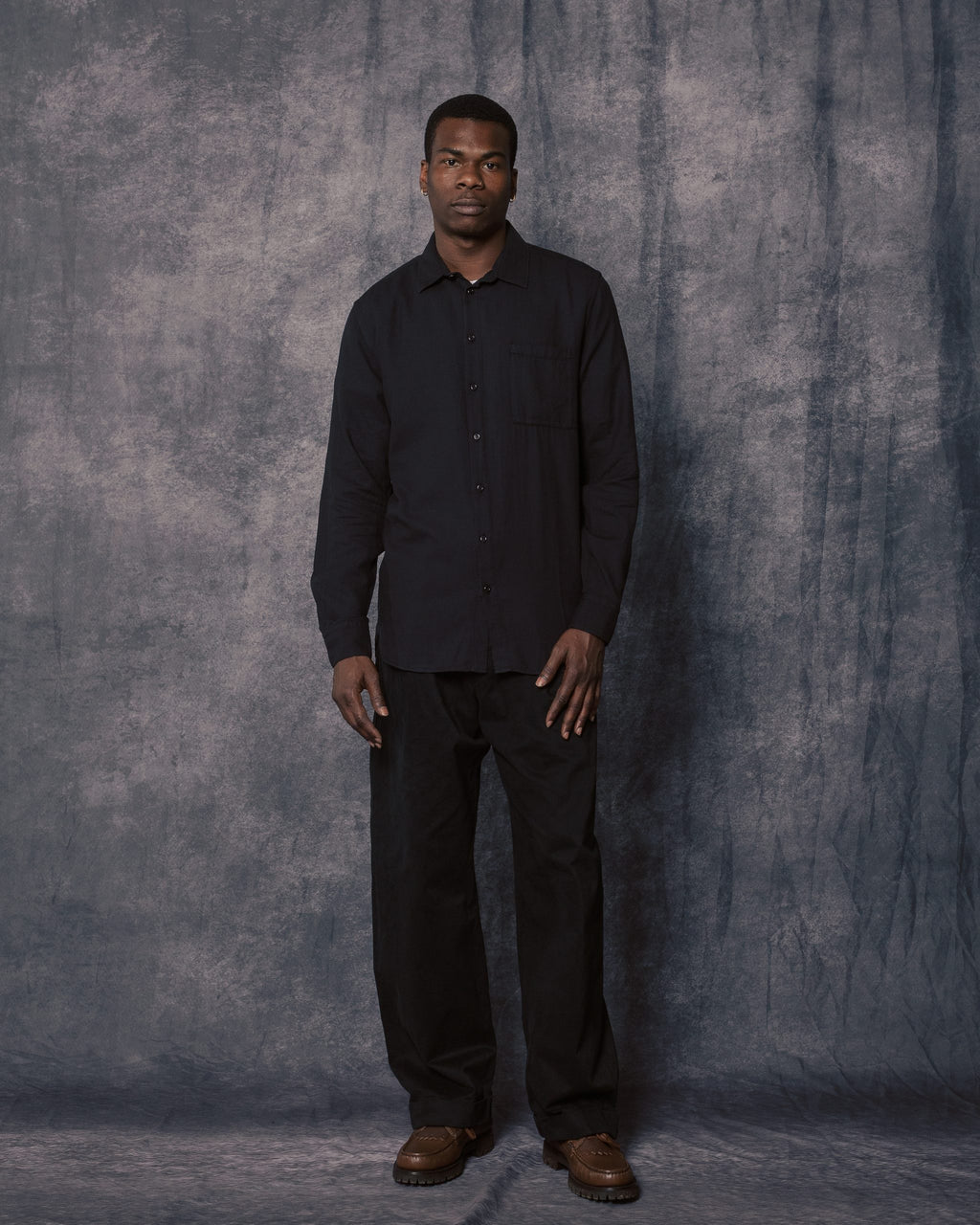 Henning Casual Classic Shirt Black