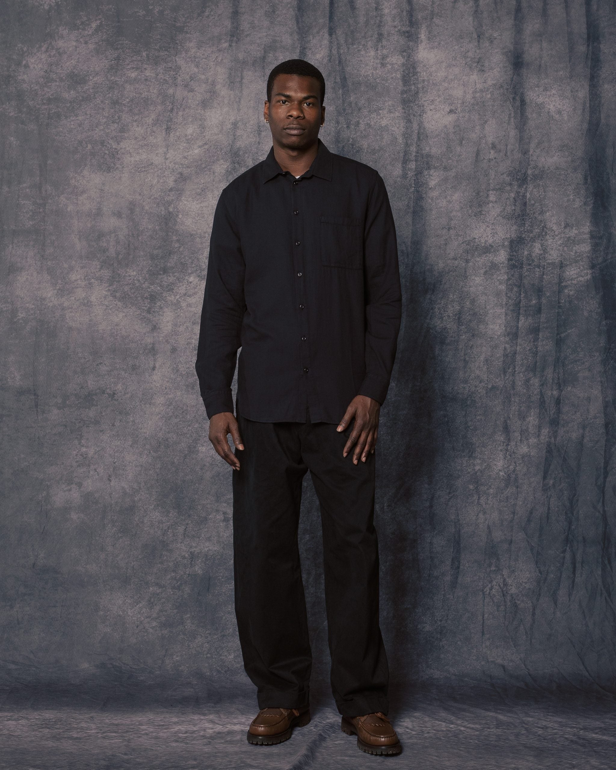 Henning Casual Classic Shirt Black