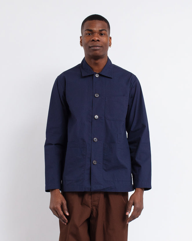 Bakers Overshirt Peached Poplin Navy