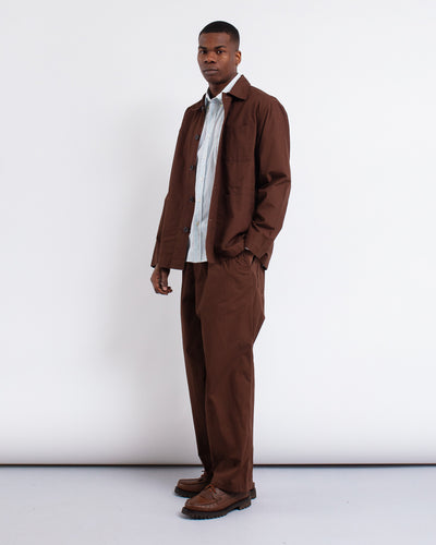 Bakers Overshirt Peached Poplin Brown