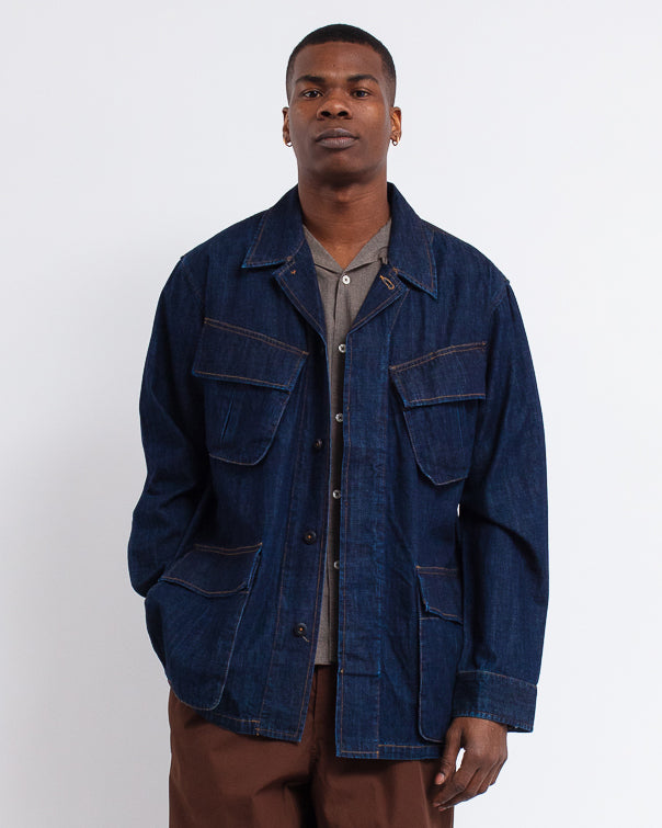 Indigo Kaihara LT WT Denim Jungle Jacket