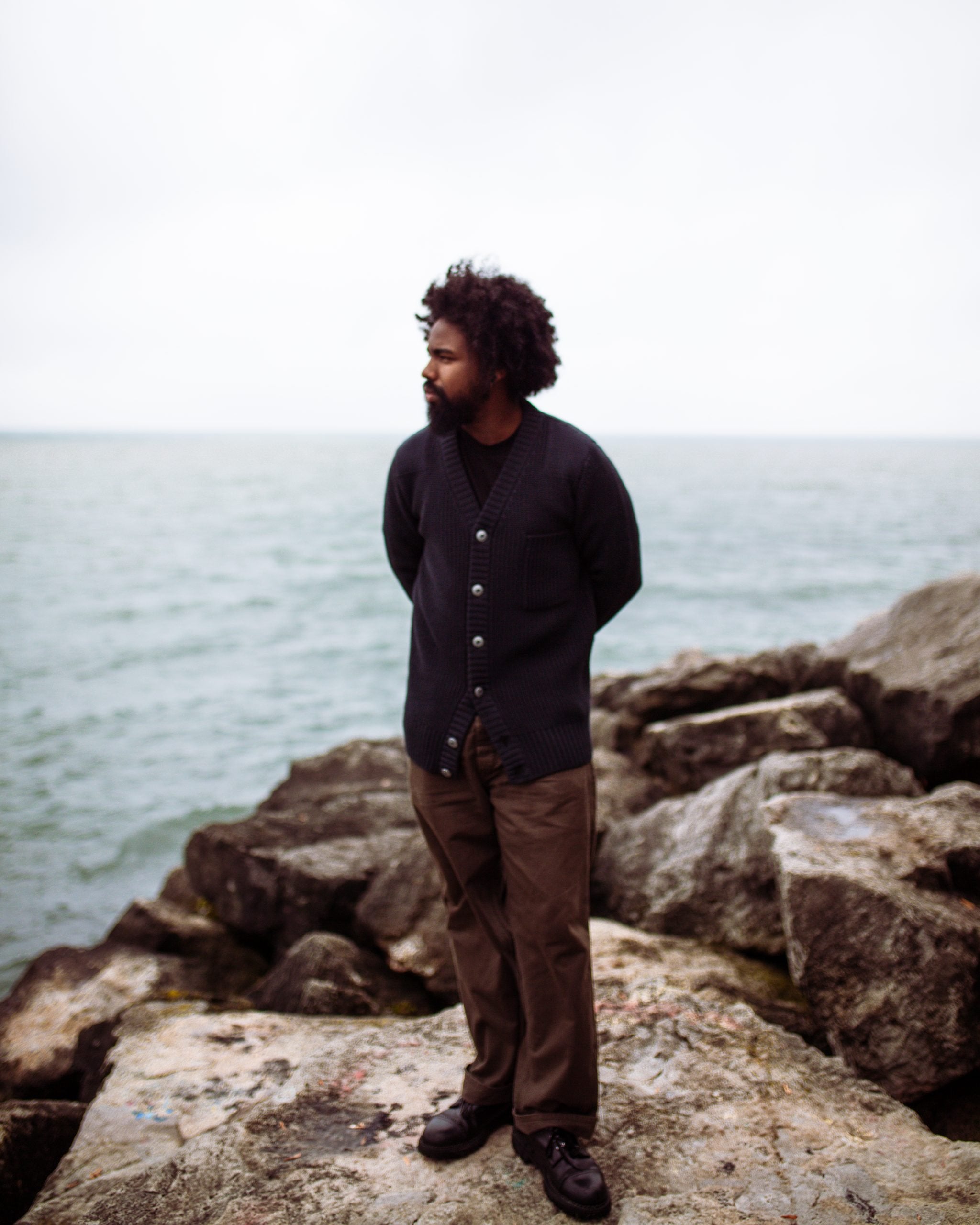 Robust Cardigan Molten Grey