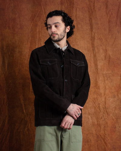 Shawcross Jacket Suede Chocolate Brown