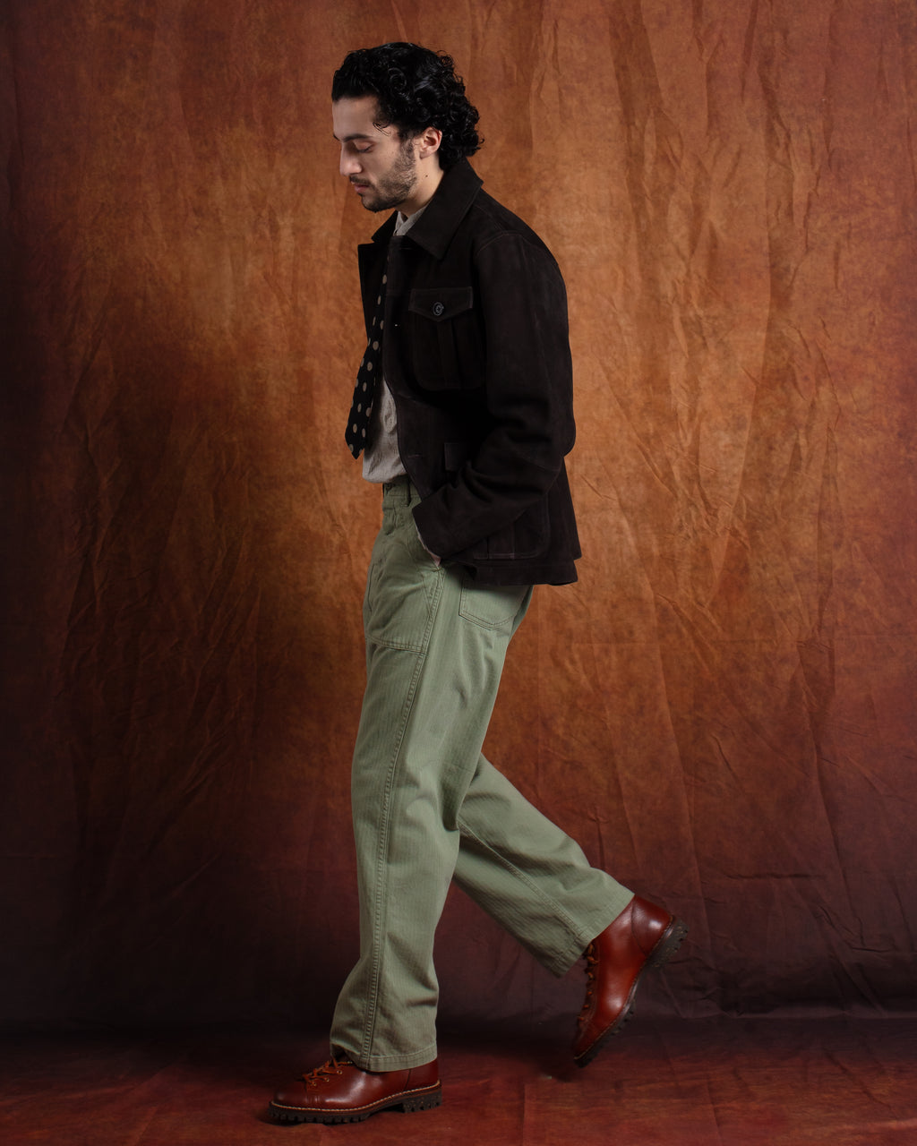 Shawcross Jacket Suede Chocolate Brown