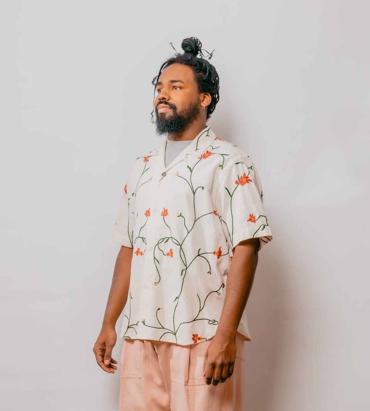 Ronen Shirt Hand Embroidery - Natural