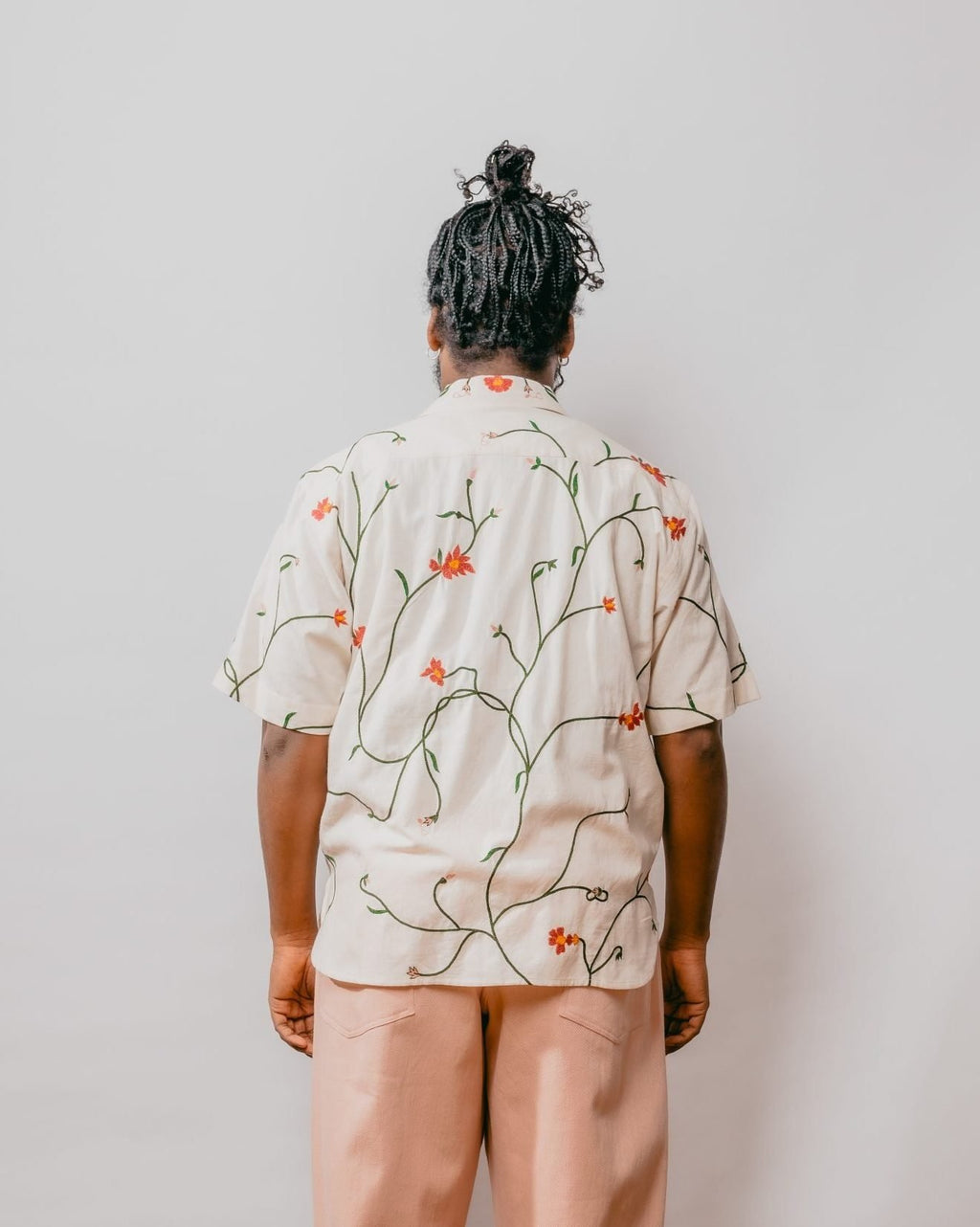 Ronen Shirt Hand Embroidery - Natural