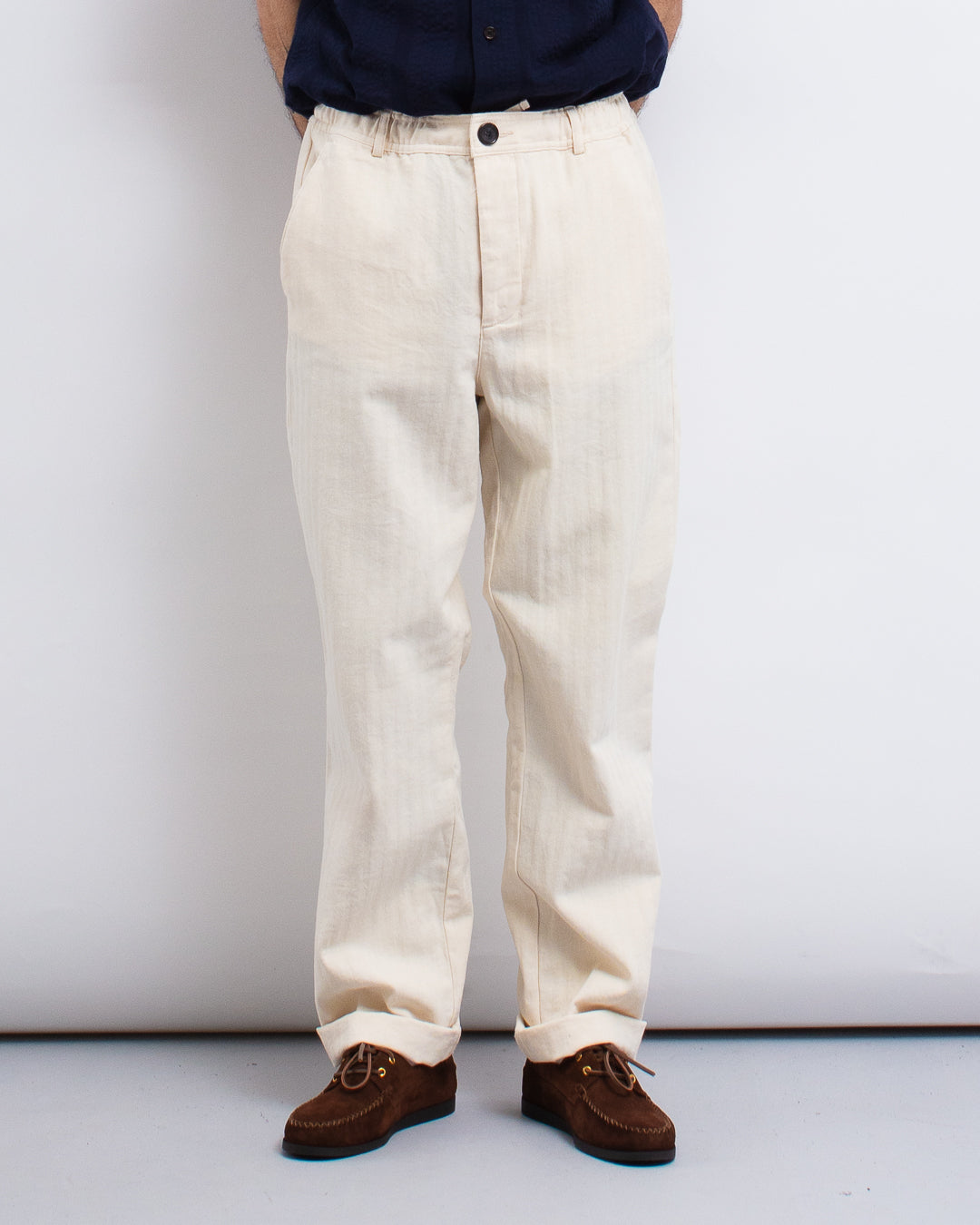 Drawstring Trousers Cairnes Ecru