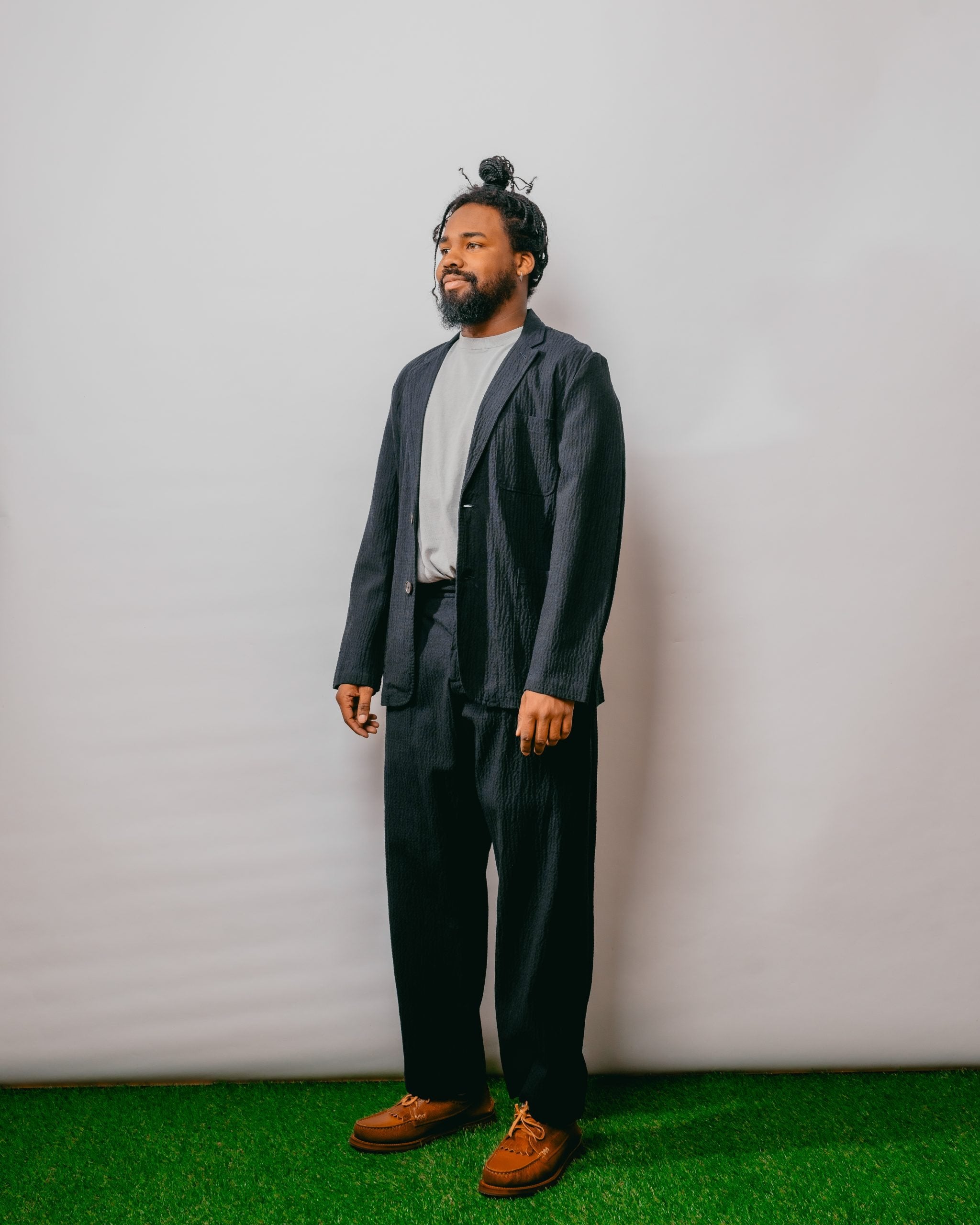 Two Button Jacket Ospina Cotton - Dark Navy