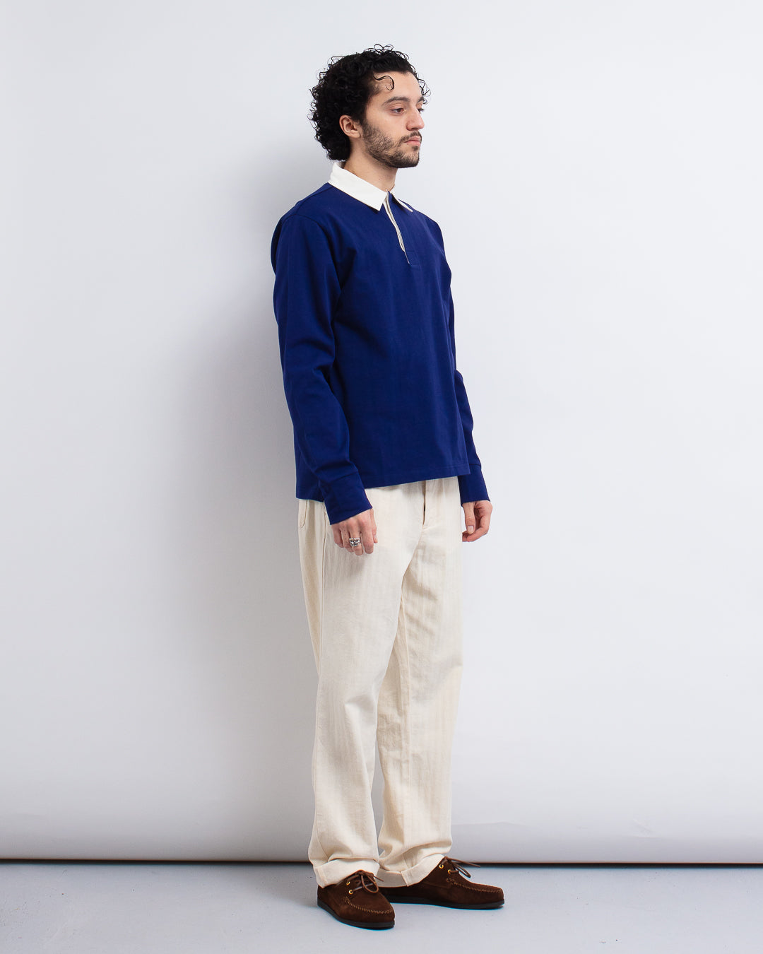 Heavy Rugby Top Parton Indigo Blue