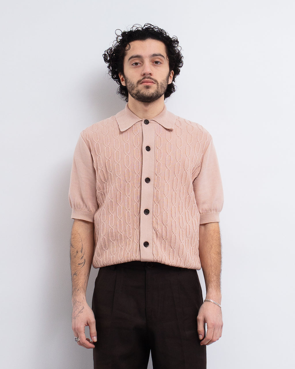 Rossell Knitted Shirt Penrose Pink