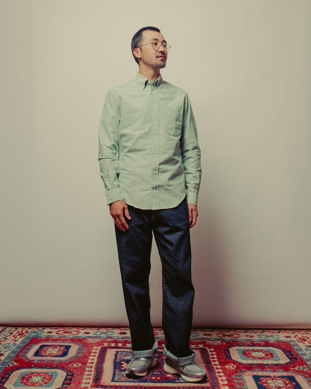 Brushed Fall Oxford - Green