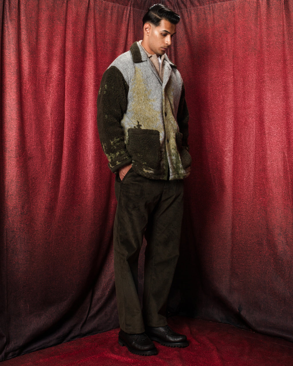 Tisserand Air Wide Jacket Coperta Pini Biella