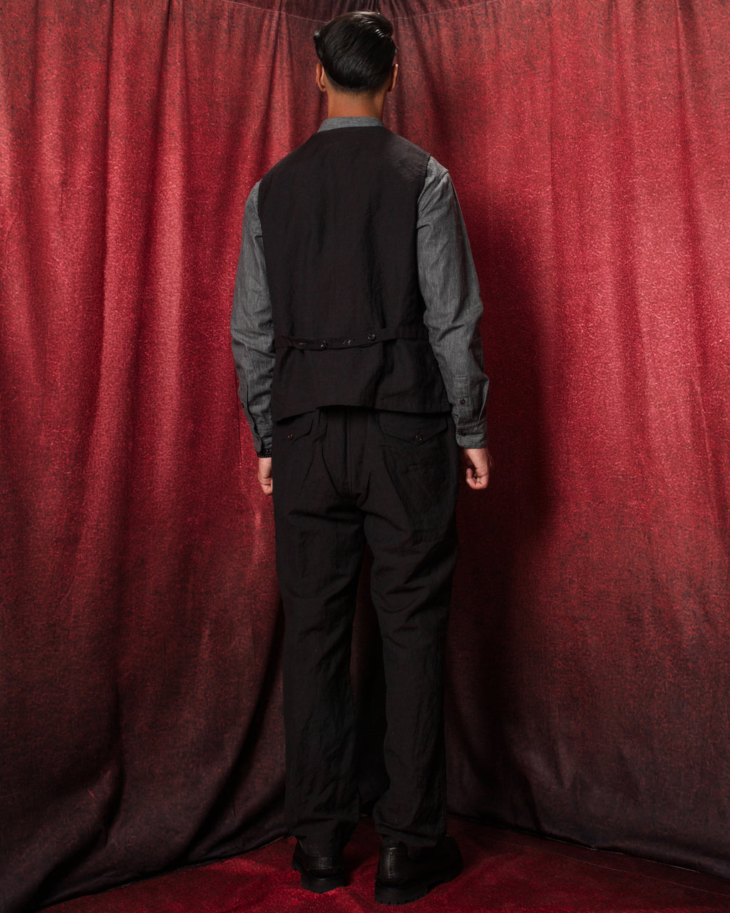 Tumble Washed Classic Vest Brown