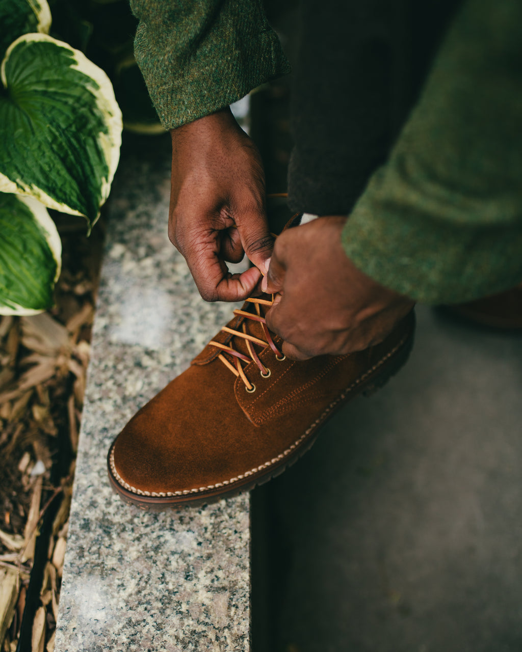 Canadian Work Boots II Triple Row Stitch Down w /Cortina Sole in Stead Snuff for Uncle Otis