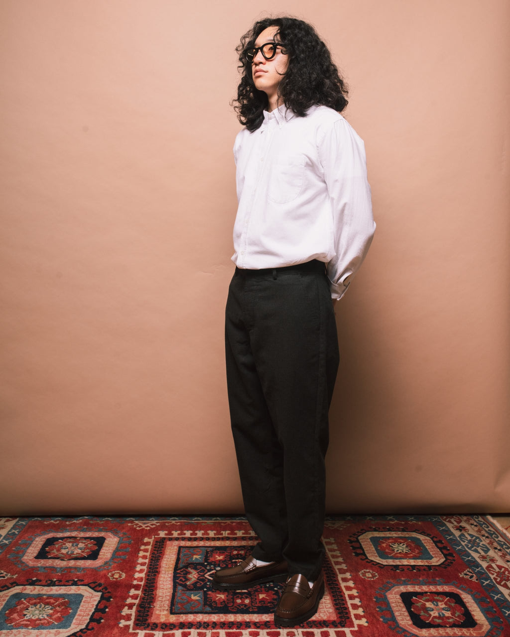 Upcycled Italian Tweed Military Chino - Olive