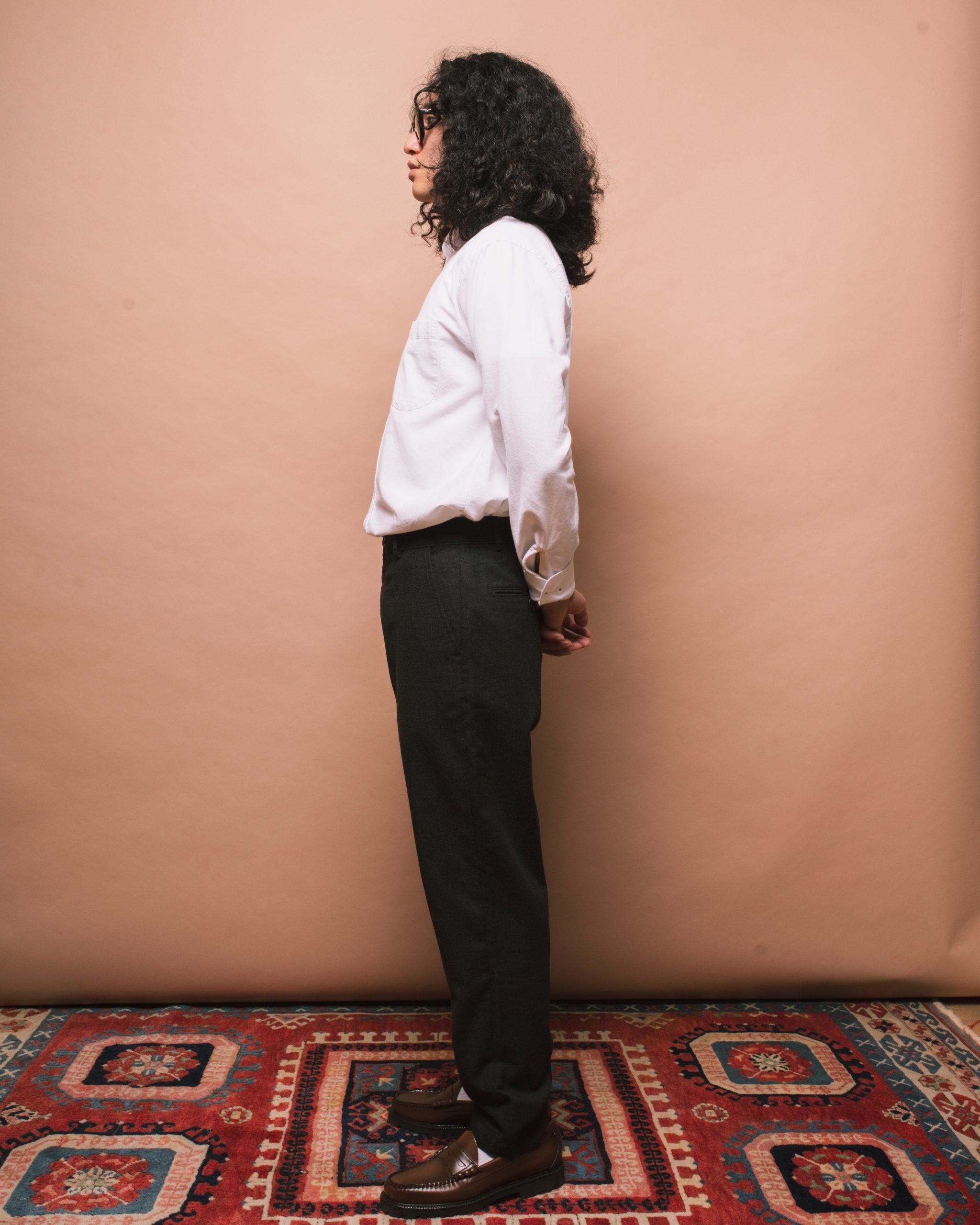 Upcycled Italian Tweed Military Chino - Olive